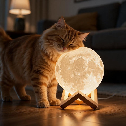 Moon Lamp LED Night Light Battery Powered With Stand Starry Lamp For Bedroom Decor Night Lights Kids Gift Moon Lamp